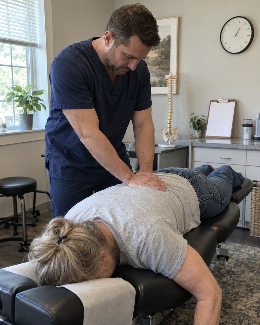 Chiropractor appointment for lower back pain