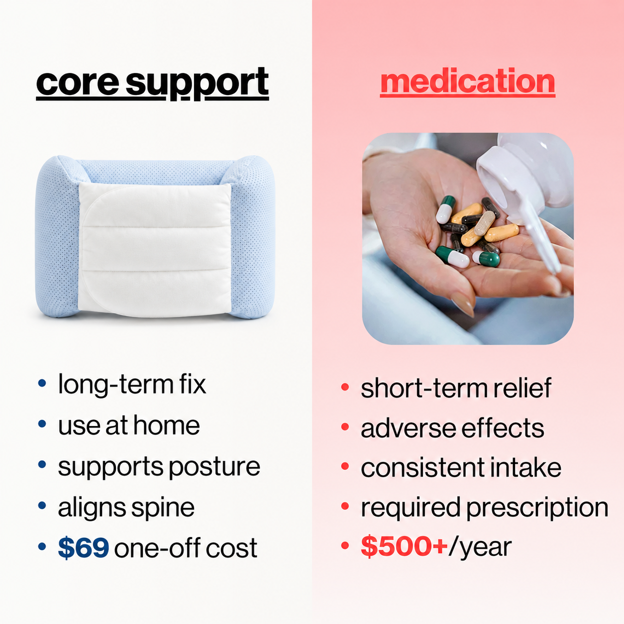 core 2.0 – back support pillow