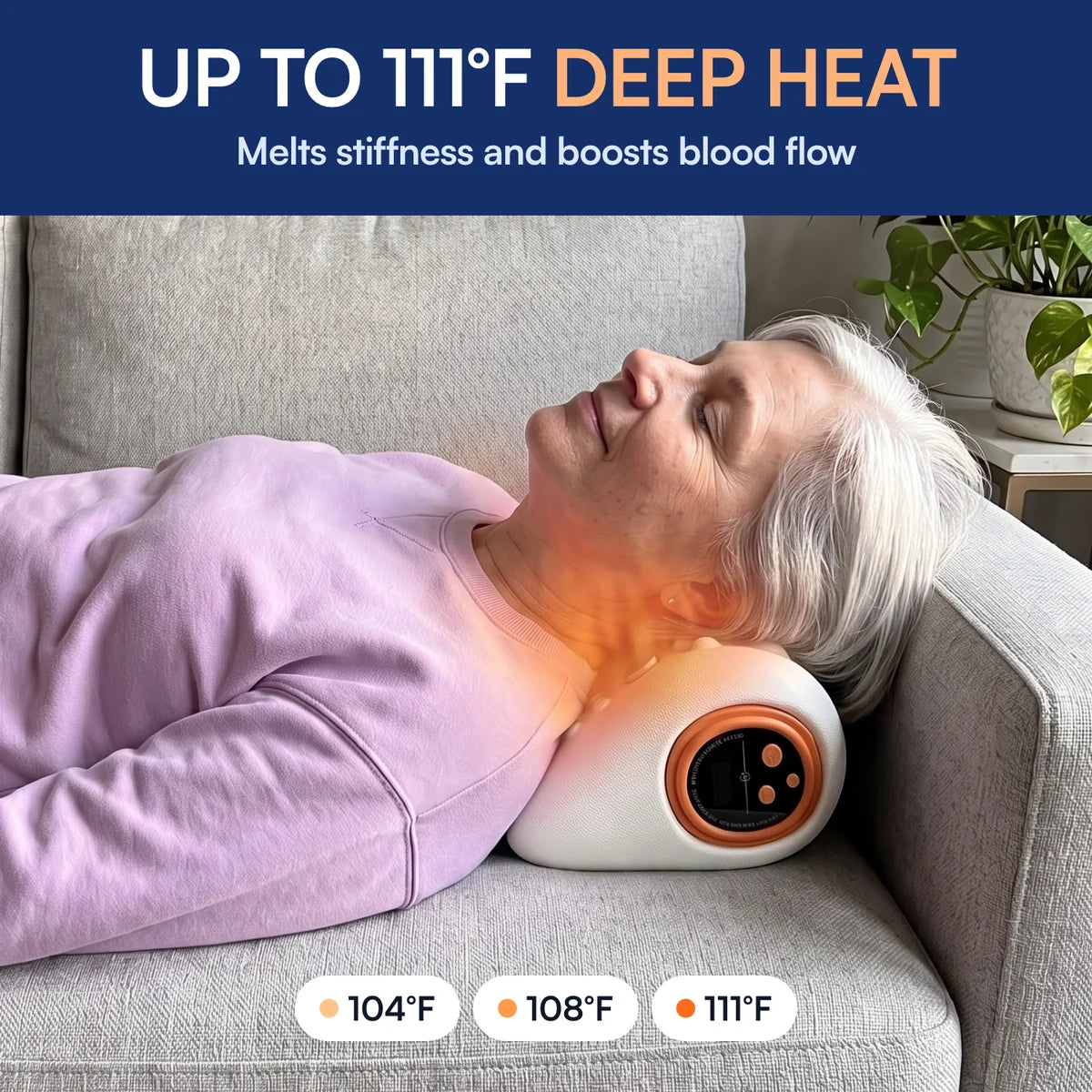 Up to 111°F deep heat